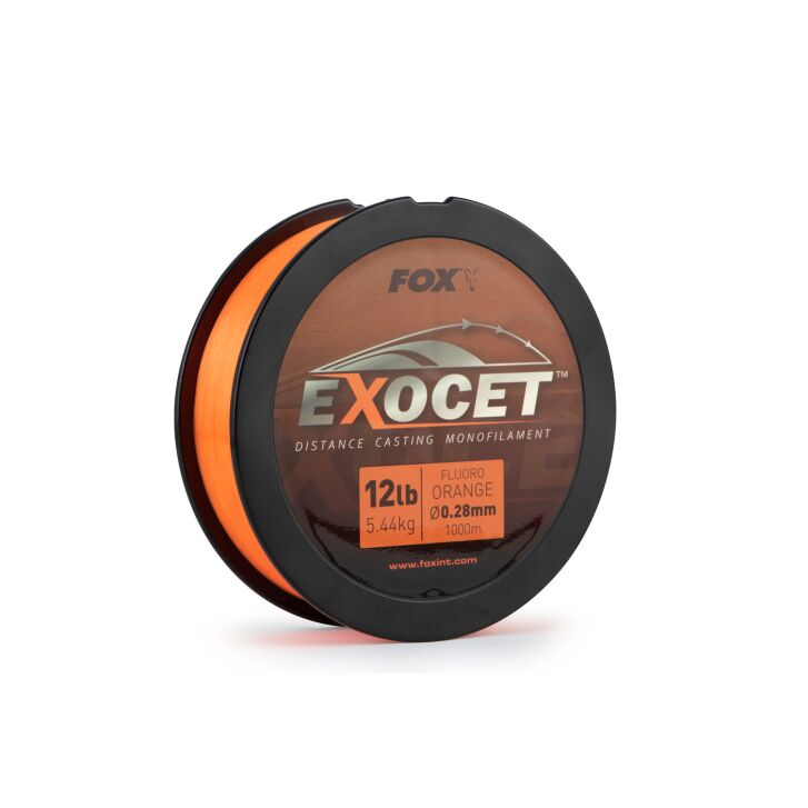 Fox Exocet Fluoro Orange Mono 0.26mm 10lb / 4.9kg (1000m)