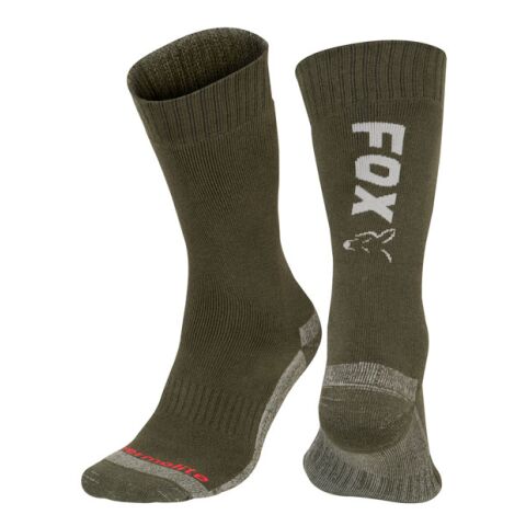 Fox Green / Silver Thermolite long sock 10 -13 (Eu 44-47)