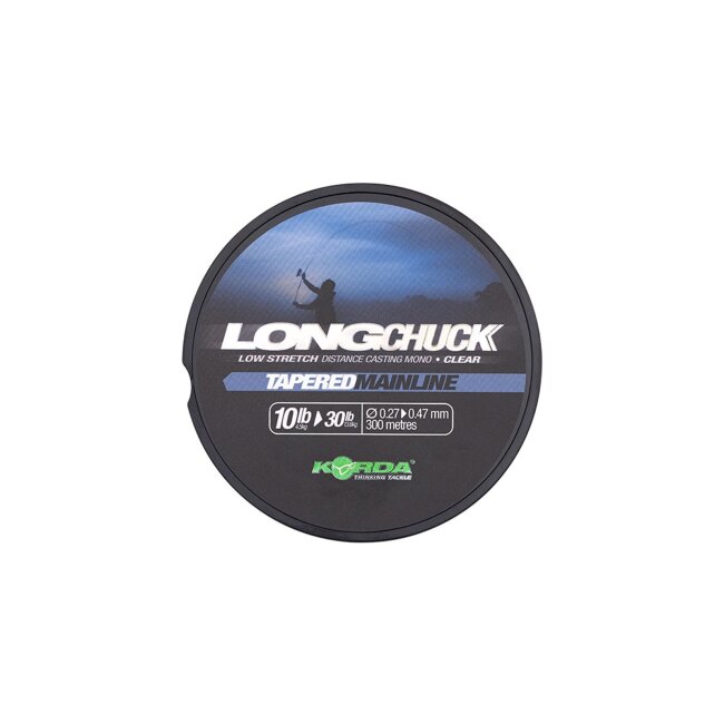 Korda LongChuck Tapered Mainline Klar 10-30lb/0.27-0.47mm