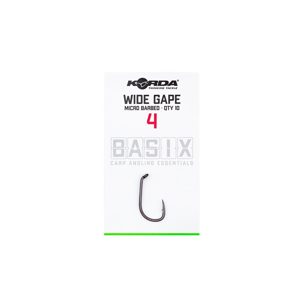 Korda Basix Wide Gape Size 4 Barbed