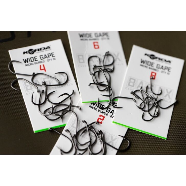 Korda Basix Wide Gape Size 6 Barbed