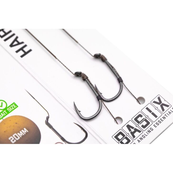 Korda Basix Hair Rigs Wide Gape Barbless Size 4 25lb