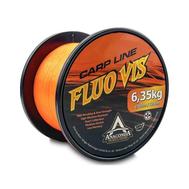 Anaconda Fluo Vis Orange Carp Line 1.200m/0,40mm