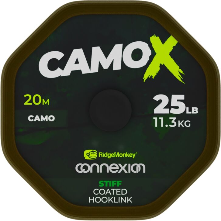 Ridge Monkey ConneXion CamoX Stiff Coated Hooklink 20m 35lb
