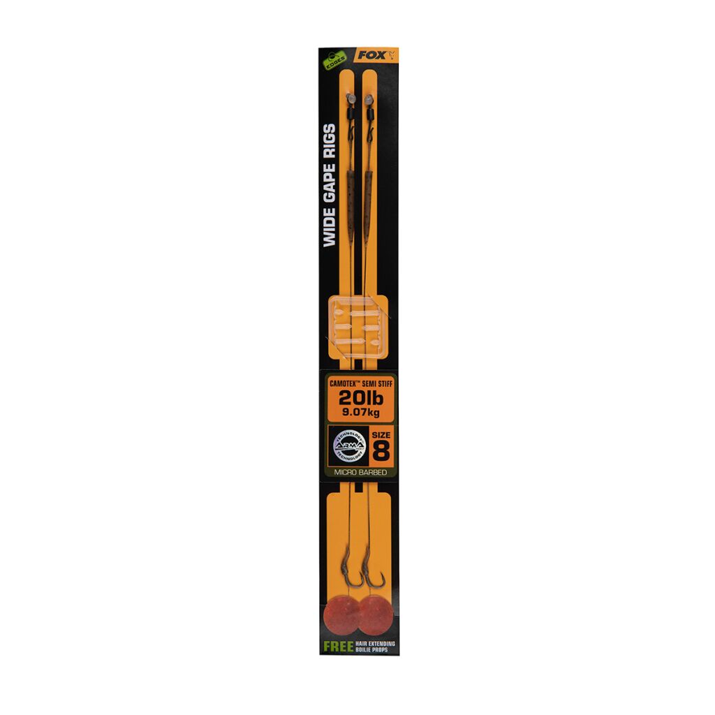 Fox Edges Wide Gape 8 - 20lb Camotex Semi Stiff