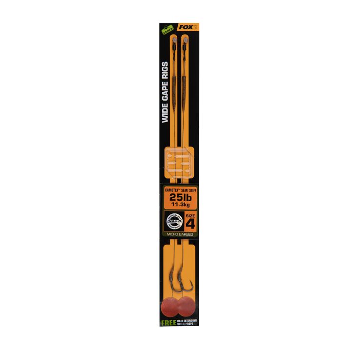 Fox Edges Wide Gape 4 - 25lb Camotex Semi Stiff
