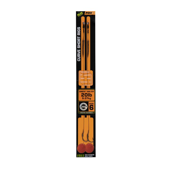 Fox Edges Curve Short Camo Semi Stiff Ready Rigs Size 2