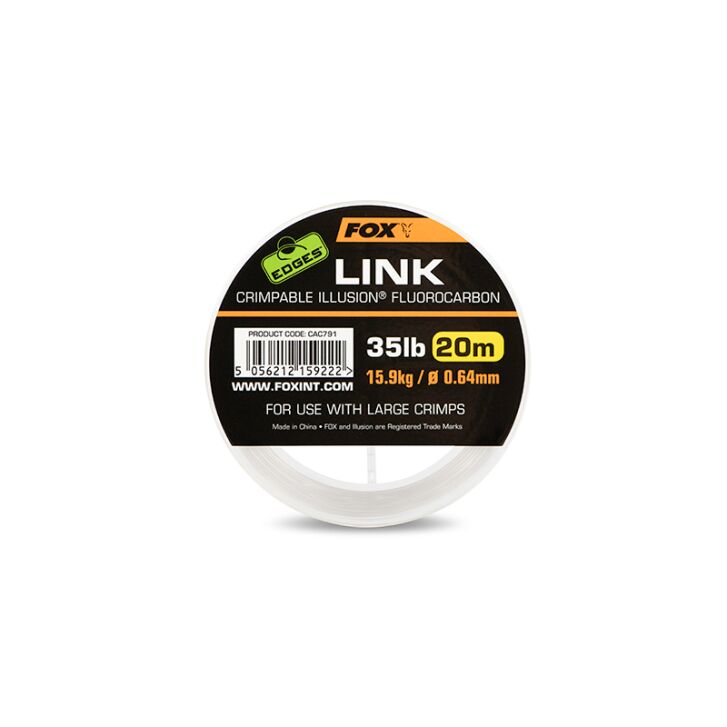 Fox Edges Link Crimpable Illusion Fluorocarbon 0.64mm/35lb  (20m)
