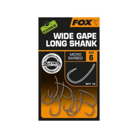 Fox Edges Armapoint Super Wide Gape  Long shank - Size 7