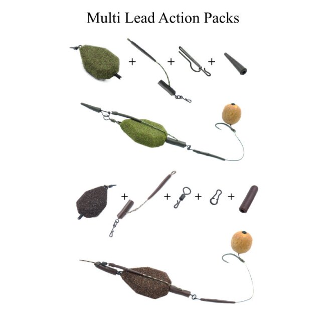 Poseidon Multi Lead Action Pack Lead Clip System braun 142g/ 5oz
