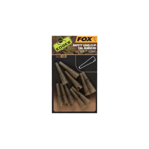 Fox Edges Camo size 7 safety lead clip tail rubbers