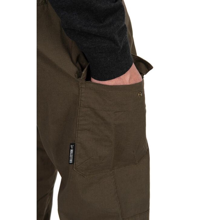 Fox Collection Lightweight Cargo Trouser - Green/Black - S