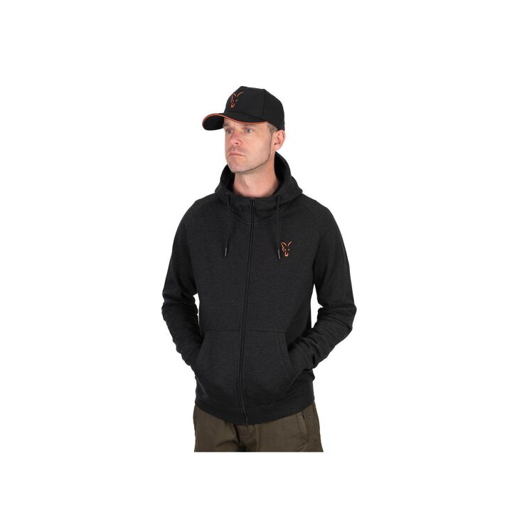 Fox Collection Lightweight Hoody - Black/Orange - M