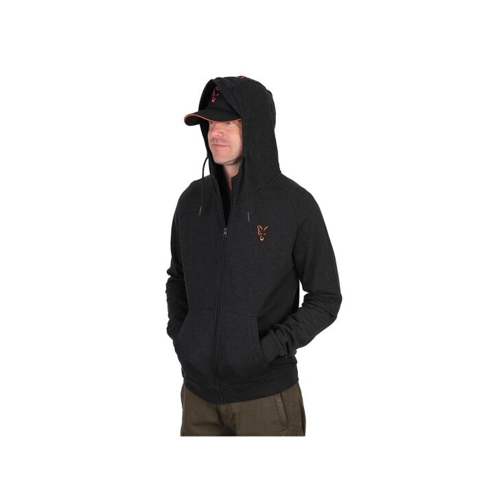 Fox Collection Lightweight Hoody - Black/Orange - S