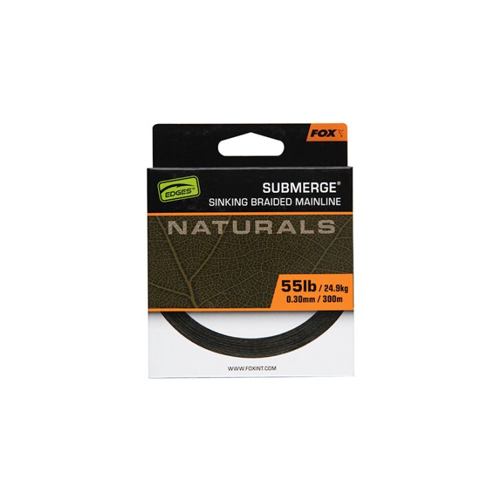 Fox EDGES Naturals Submerge Braid x 300m 0.30mm 55lb/24.9kg