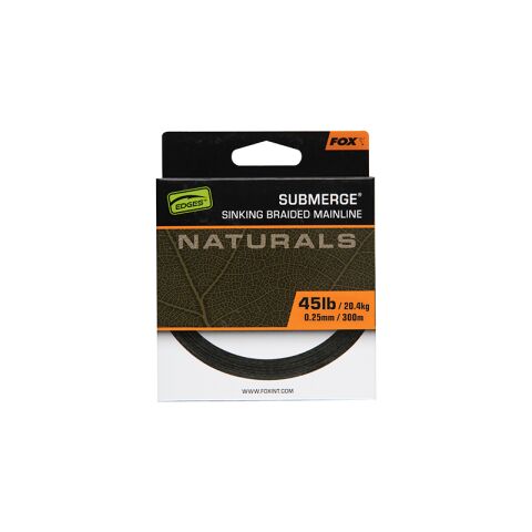 Fox EDGES Naturals Submerge Braid x 300m 0.25mm 45lb/20.4kg