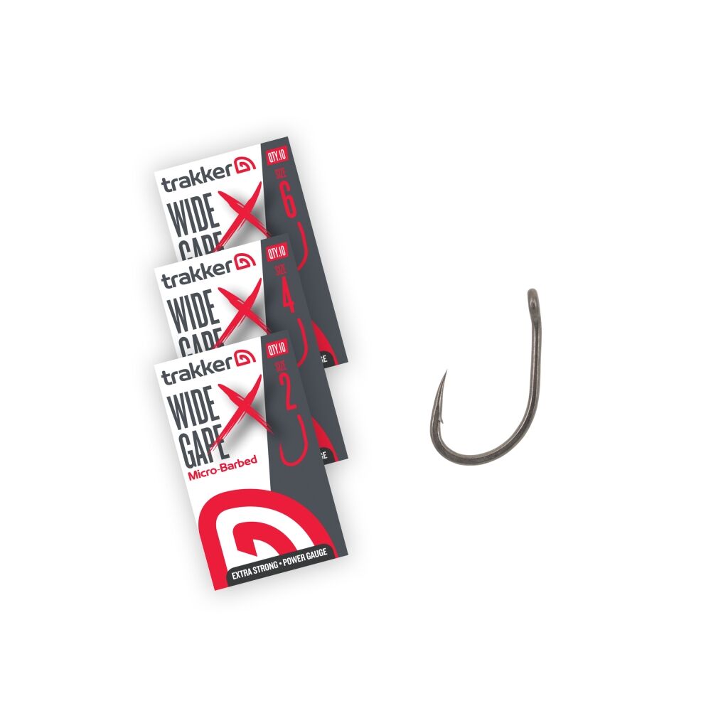 Trakker Wide Gape XS Hooks Size 4 (Micro Barbed)