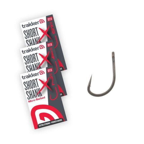 Trakker Short Shank XS Hooks Size 2 (Micro Barbed)