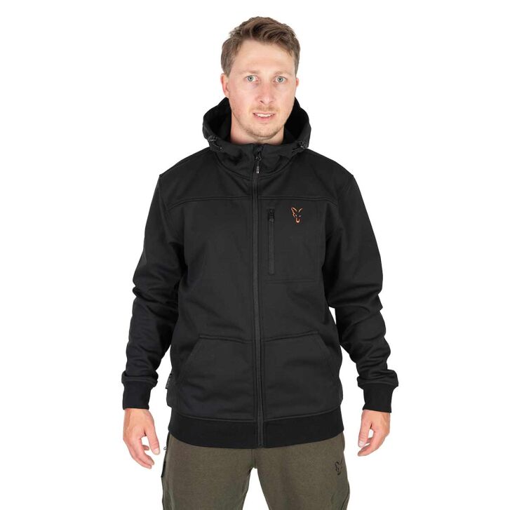 Fox Collection  Soft Shell Jacket Black/Orange Medium
