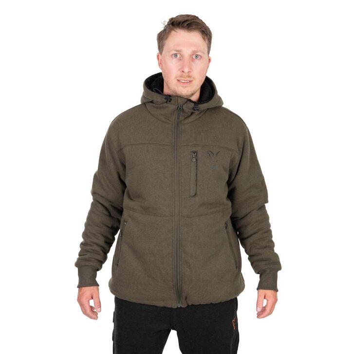 Fox Collection  Sherpa Jacket  Black/Orange  Large