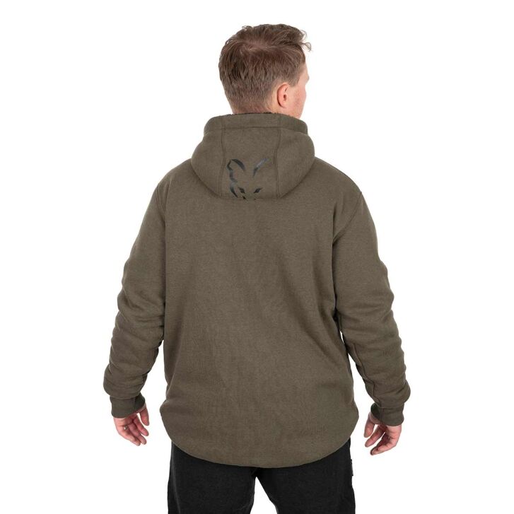 Fox Collection  Sherpa Jacket  Black/Orange  Large