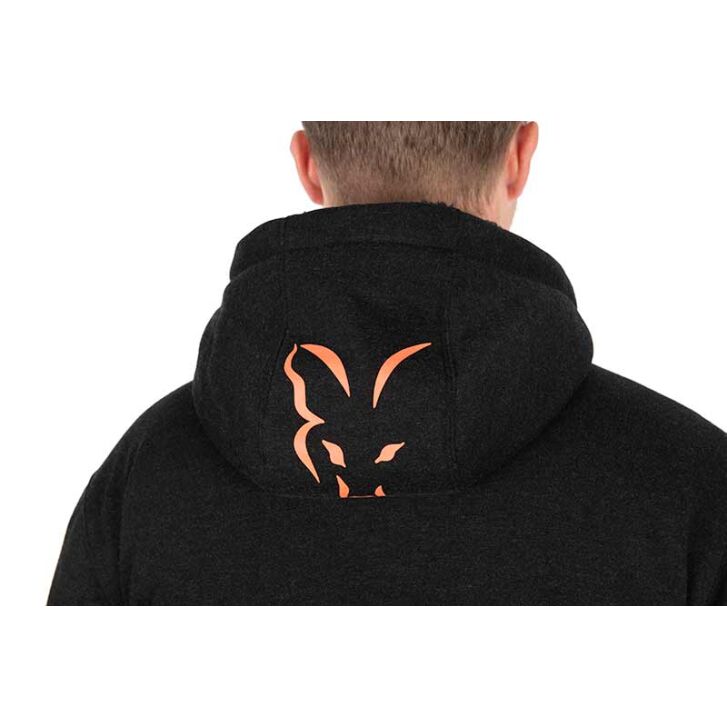 Fox Collection  Sherpa Jacket  Black/Orange  Large