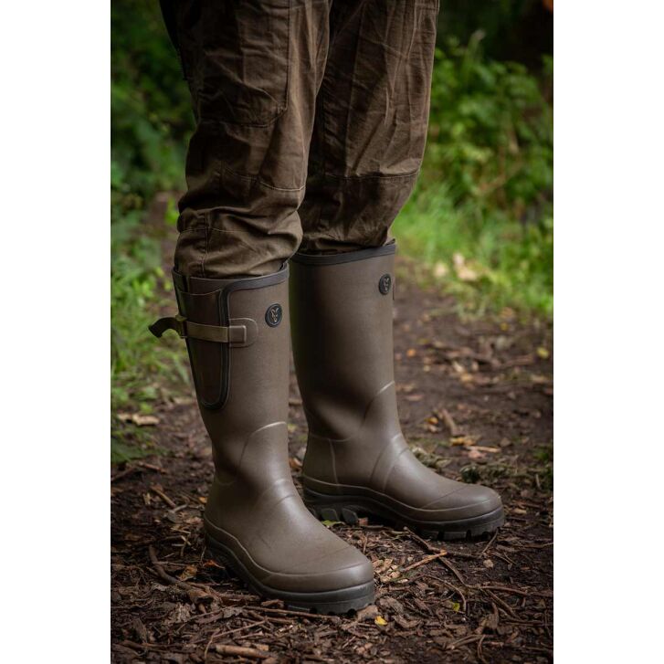 Fox Neoprene lined Camo/Khaki Rubber Boot (Size 7)