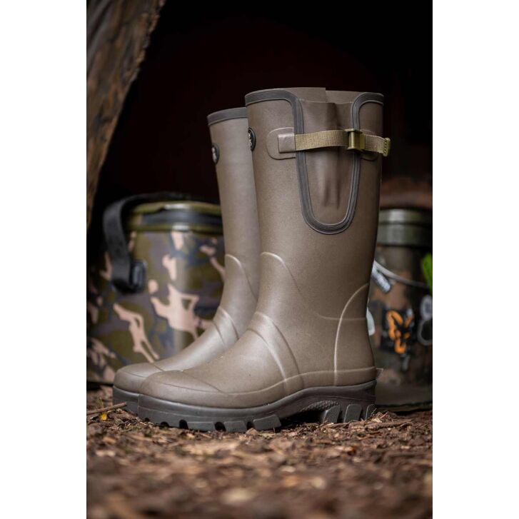 Fox Neoprene lined Camo/Khaki Rubber Boot (Size 7)