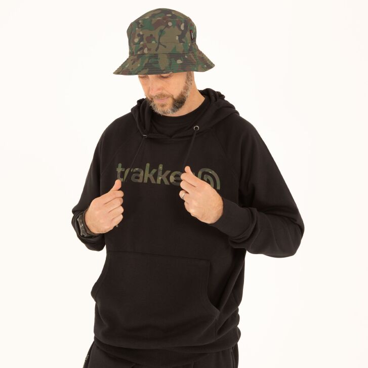 Trakker CR Logo Hoody Black Camo - Large