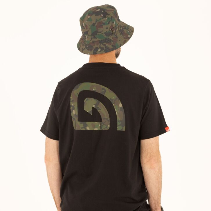 Trakker CR Logo T-Shirt Black Camo - XXL