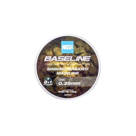 Nash Baseline Sinking Braid Camo 25lb 0.24mm 600m