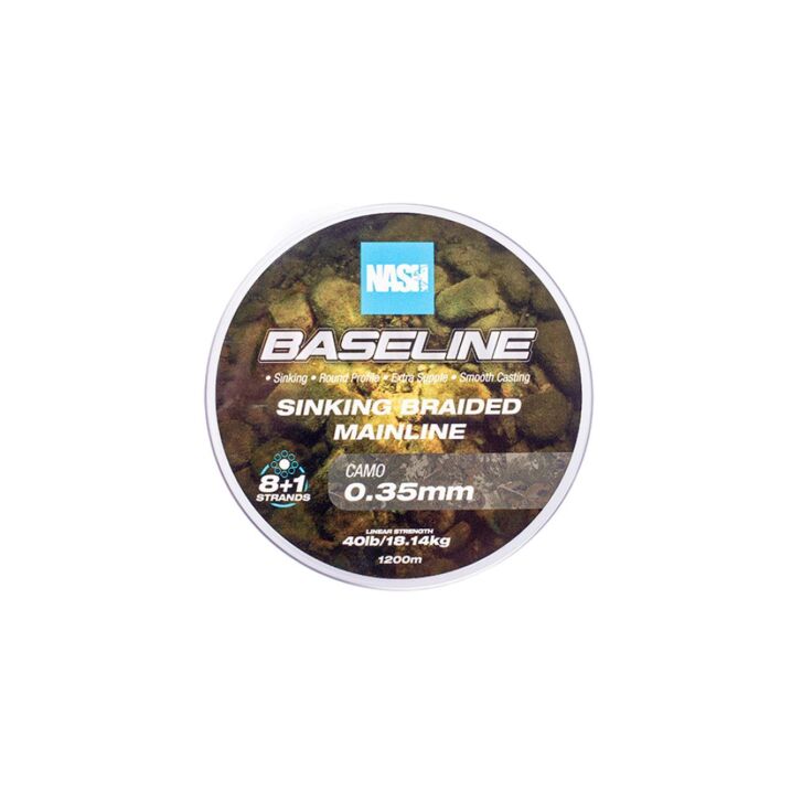 Nash Baseline Sinking Braid Camo 20lb 0.20mm 1200m