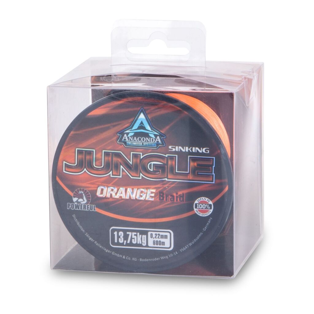 Anaconda Jungle Orange Sinking Braid 600m 0,20mm