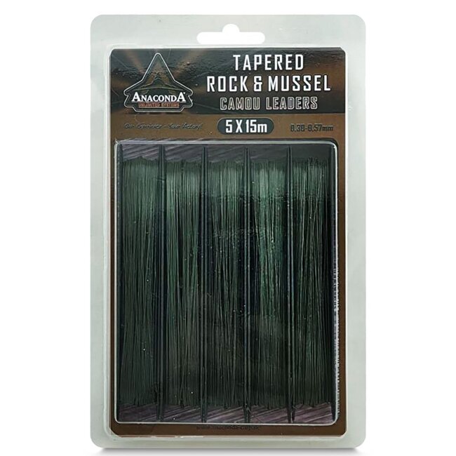 Anaconda Tapered Rock&Mussel Camou Leaders