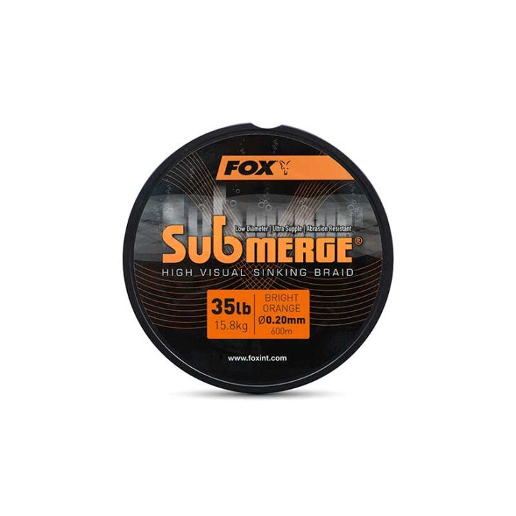 Fox Submerge Orange sinking braid x 600m 0.20mm 35lb/15.8kg