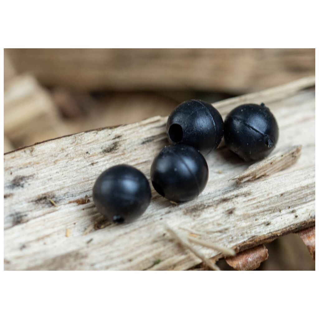 Kryston Rubber Beads black, 25pc