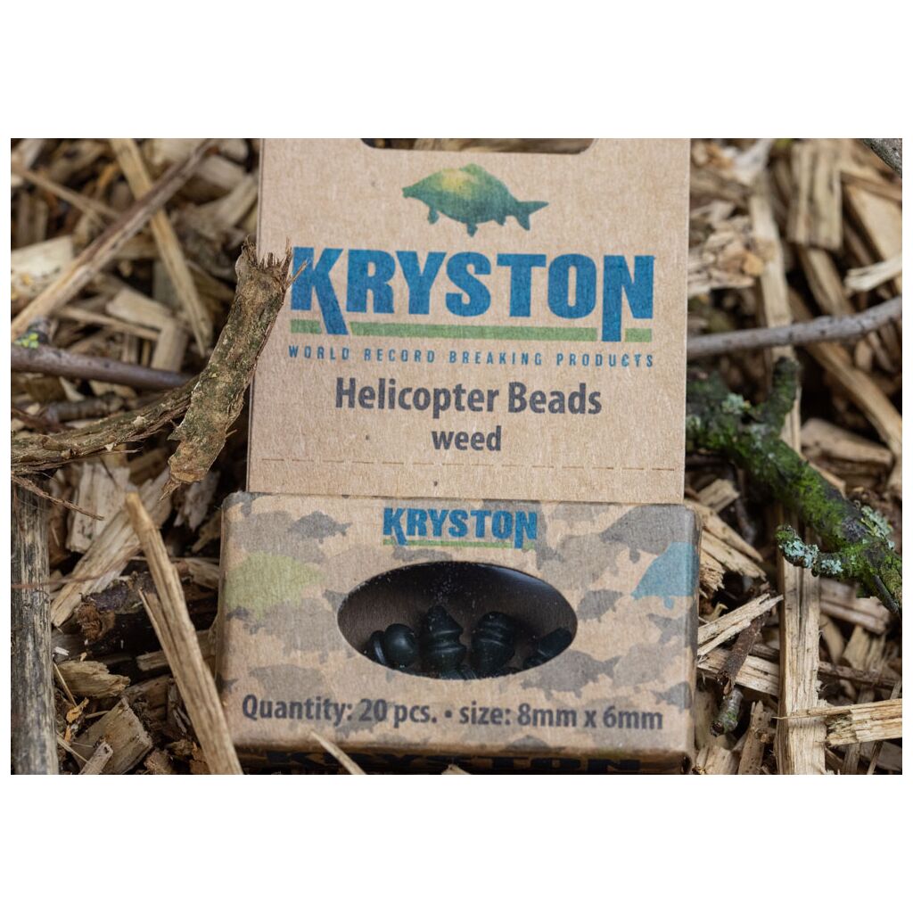 Kryston Helicopter Beads brown, 20pc