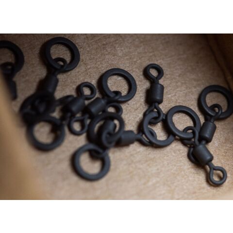 Kryston Micro Hook Ring Swivel black, 10pc