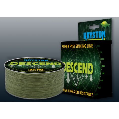 Kryston Descend sink.mainline braid, olive-mud 1200m 20lb...