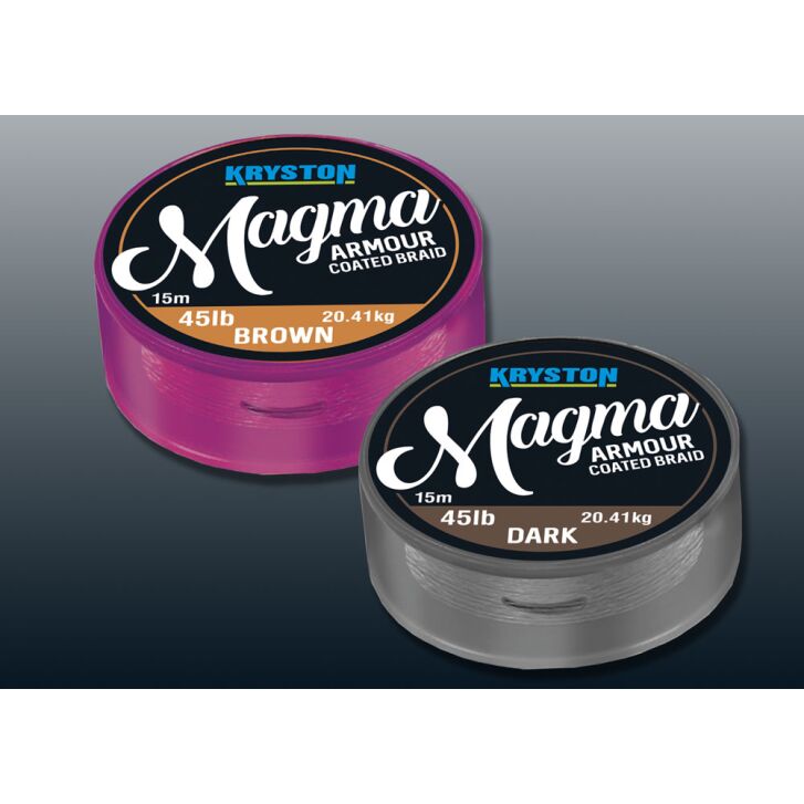 Kryston 15m 45lb Magma Armour Coated DarkSilt