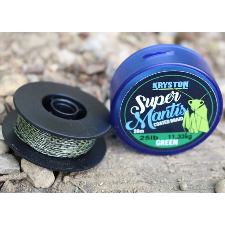 Kryston 20m 35lb Super Mantis Coated Braid Dark
