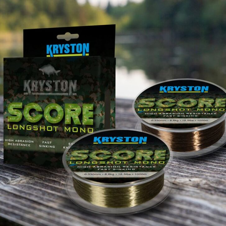 Kryston Score Longshot Mono 0,35mm / 20lb 1000m oliv