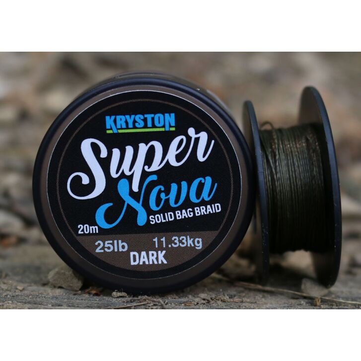 Kryston 20m 35lb Super Nova Solid Bag Braid Weed Green