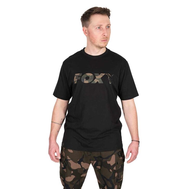 Fox Black / Camo Logo  Tshirt Large