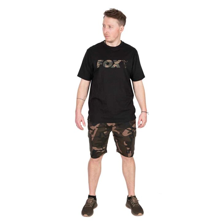 Fox Black / Camo Logo  Tshirt Large