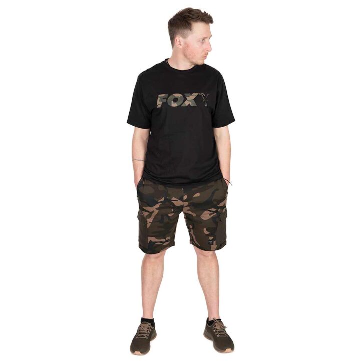 Fox Black / Camo Logo  Tshirt Large
