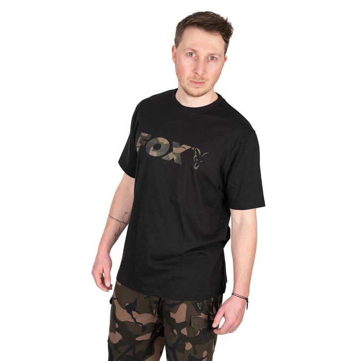 Fox Black / Camo Logo  Tshirt Large