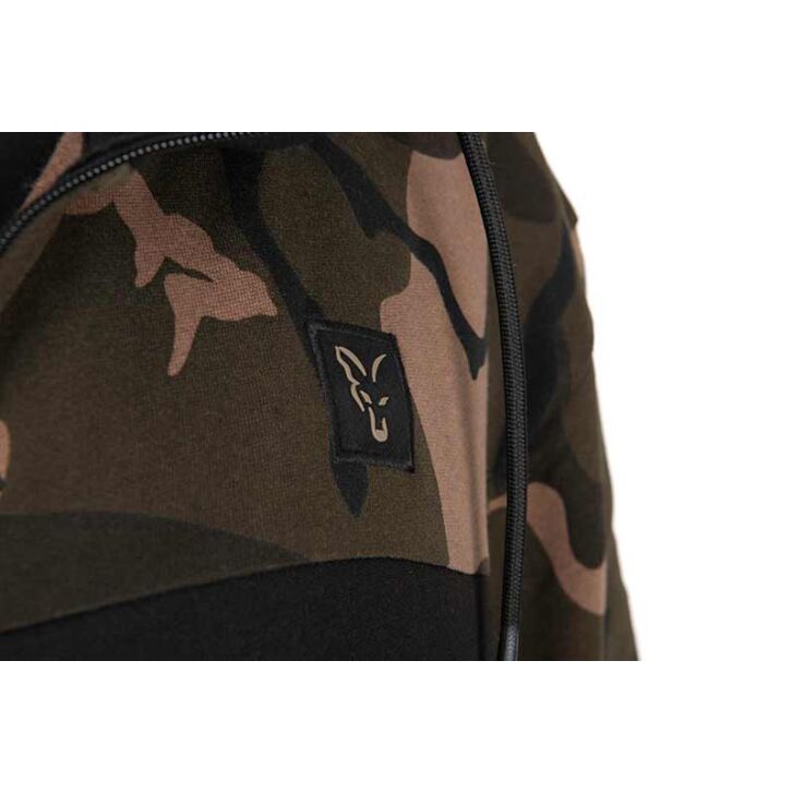 Fox LW BLack / Camo Split Zip Hoody MEDIUM