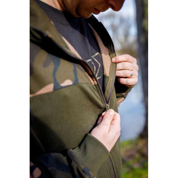 Fox LW Khaki / Camo Split Zip Hoody 3XL