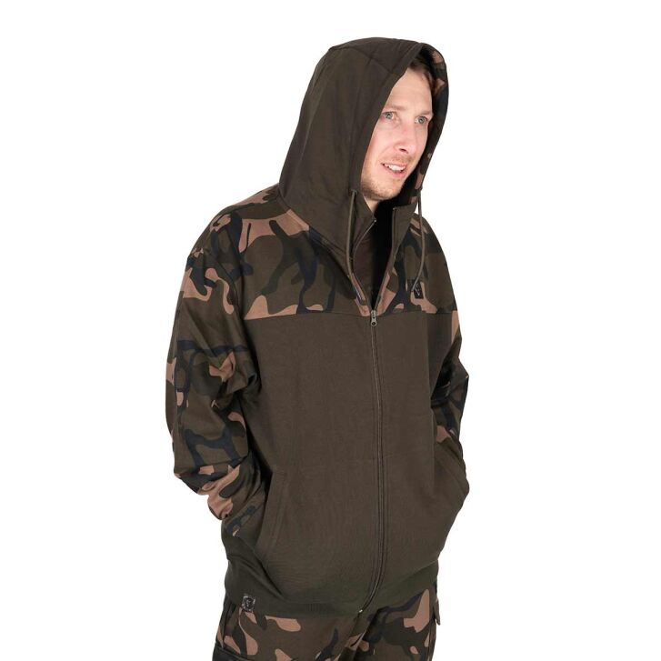 Fox LW Khaki / Camo Split Zip Hoody 3XL